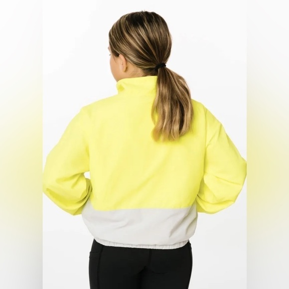 ZYIA 1/4 Zip Neon Yellow Pullover Girls sz 8-9 - Picture 2 of 8